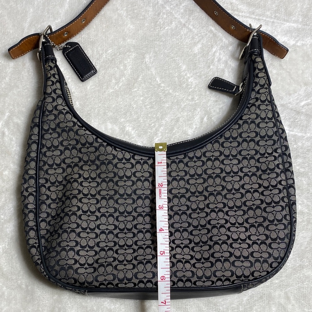 COACH Y2K 2002 Vintage Grey Mini Signature C Soho Hobo Jacquard Shoulder Bag - Picture 14 of 14